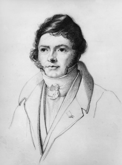 Portræt af Jean-Francois Champollion (1790-1832), 1830 af French School